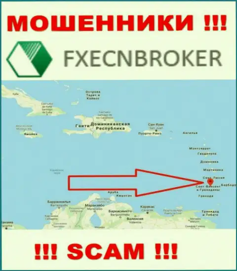 ФХаЕЦНБрокер - это МОШЕННИКИ, которые официально зарегистрированы на территории - Saint Vincent and the Grenadines