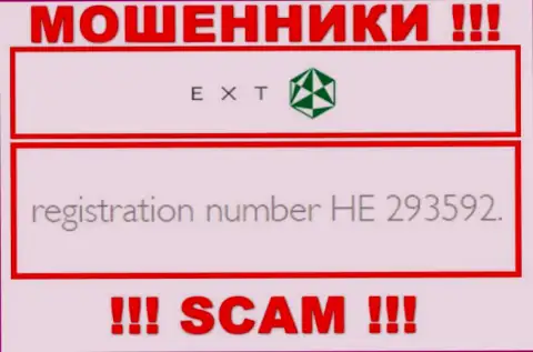 Регистрационный номер EXT - HE 293592 от воровства денежных средств не спасает