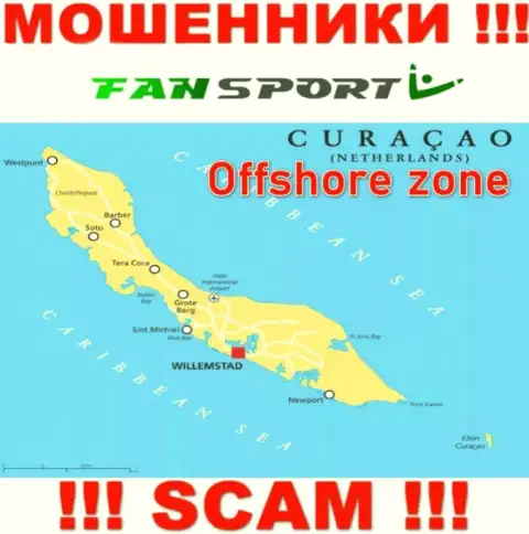 Офшорное расположение FanSport - на территории Curacao