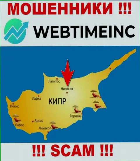 Компания WebTimeInc Com - это мошенники, находятся на территории Nicosia, Cyprus, а это офшорная зона