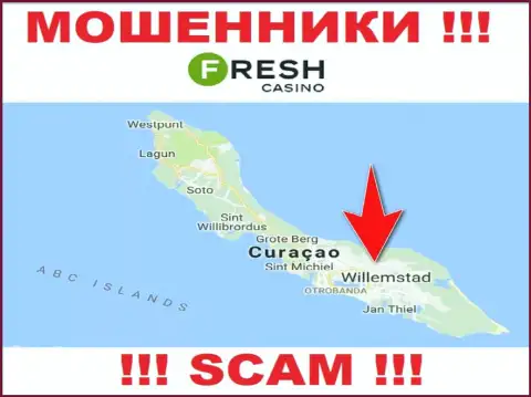 Curaçao - вот здесь, в офшорной зоне, отсиживаются мошенники FreshCasino