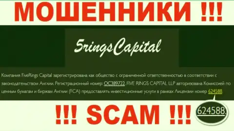 FiveRings Capital оставили лицензию на осуществление деятельности на сайте, однако это не обозначает, что они не ЛОХОТРОНЩИКИ !!!