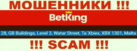 28, GB Buildings, Level 3, Watar Street, Ta`Xbiex, XBX 1301, Malta - адрес, где зарегистрирована компания Bet King One