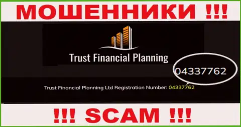 Рег. номер преступно действующей компании Trust-Financial-Planning - 04337762