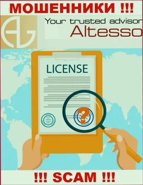 Знаете, почему на сервисе AlTesso не представлена их лицензия ? Ведь мошенникам ее просто не выдают