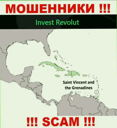 Инвест Револют имеют регистрацию на территории - Kingstown, St Vincent and the Grenadines, остерегайтесь сотрудничества с ними