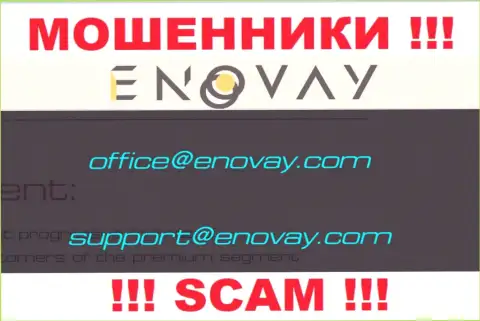Электронный адрес, который жулики ЭноВей Ком представили у себя на официальном web-портале