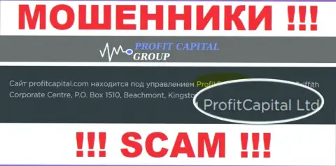 На официальном сайте Profit Capital Group аферисты сообщают, что ими владеет ProfitCapital Group