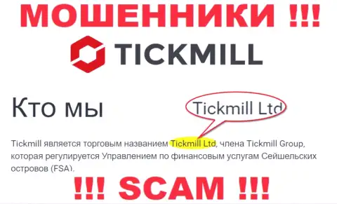 Остерегайтесь мошенников Tickmill Com - наличие информации о юридическом лице Tickmill Group не делает их порядочными